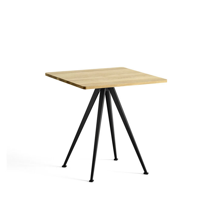 HAY Pyramid café table 21 - zwart stalen frame