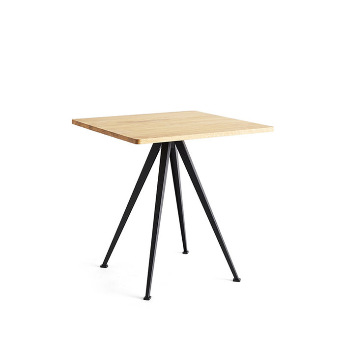 HAY Pyramid café table 21 - zwart stalen frame