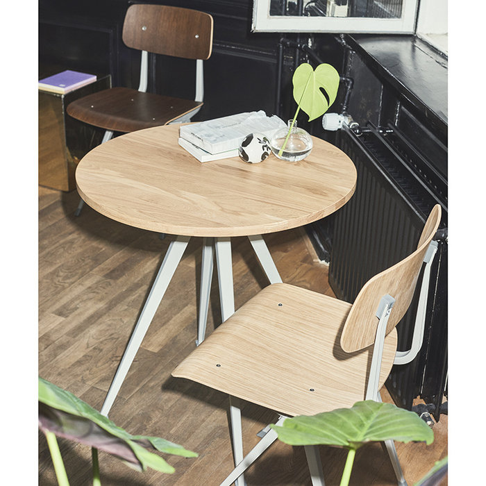HAY Pyramid café table 21 - support en acier beige