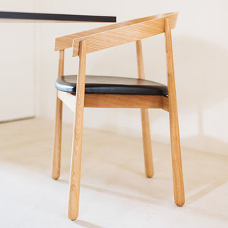 Fest Amsterdam Homerun chair Naturel met lederen zitting