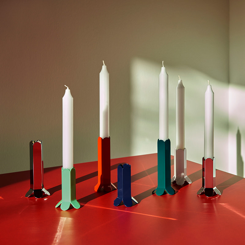 HAY Arcs candleholder S - Chrome - Muller Van Severen