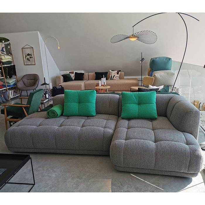 HAY Quilton Sofa - comb. 21 right - Flamiber grey