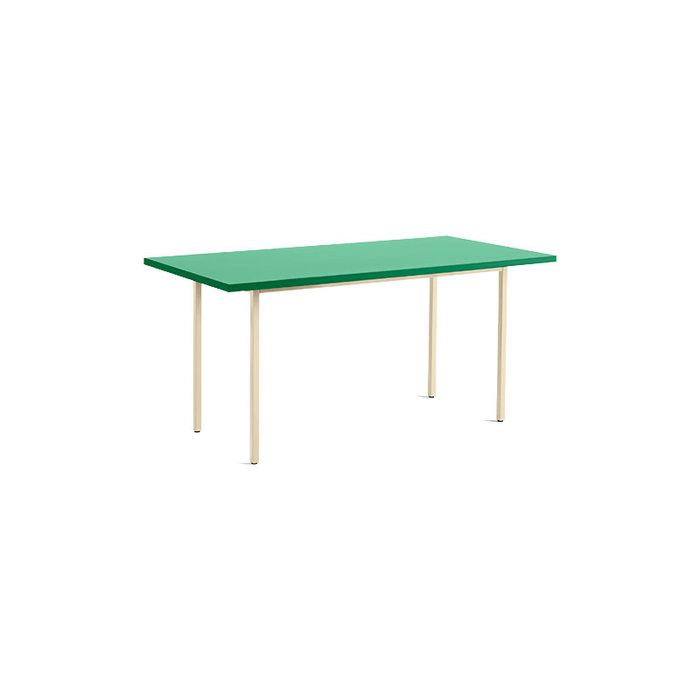 HAY Two-colour table - green mint tabletop - ivory frame - Muller Van Severen