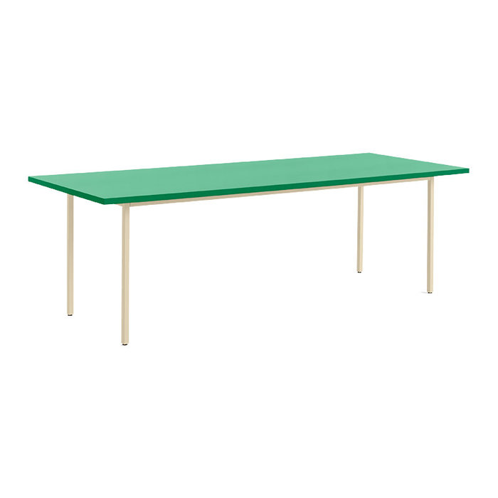 HAY Two-colour table - green mint tabletop - ivory frame - Muller Van Severen