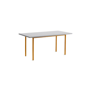 HAY Two-colour table - light grey tabletop - ochre frame