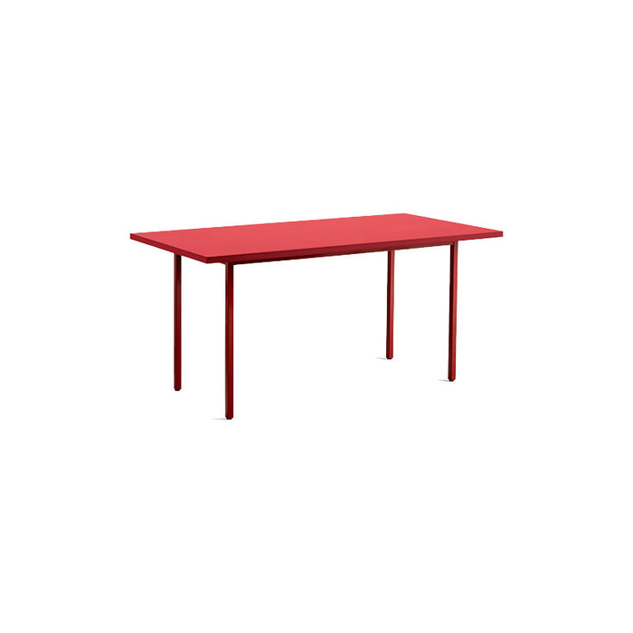 HAY Two-colour table - red tabletop - maroon red frame - Muller Van Severen