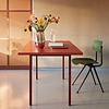 HAY Two-colour table - red tabletop - maroon red frame