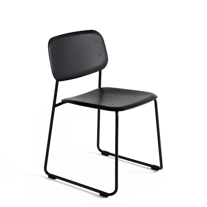 HAY Soft Edge50 chair SLED - Black steel frame