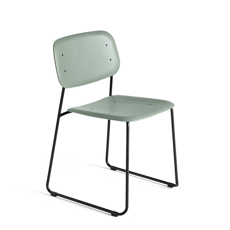 HAY Soft Edge50 chair SLED - Black steel frame