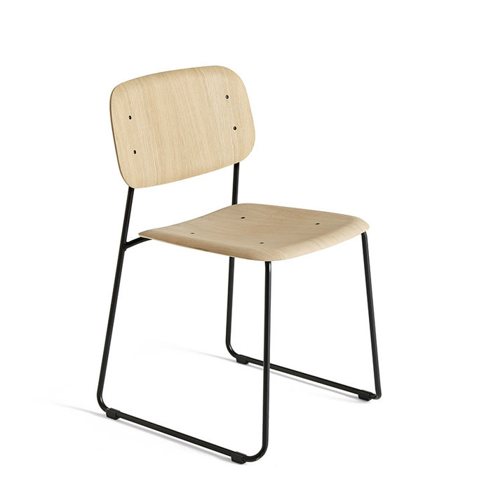 HAY Soft Edge50 chair SLED - Black steel frame