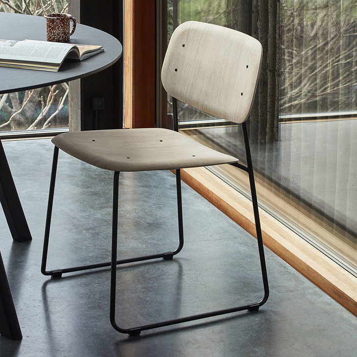 HAY Soft Edge50 chair SLED - Black steel frame