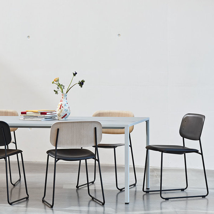 HAY Soft Edge50 chair SLED - Black steel frame