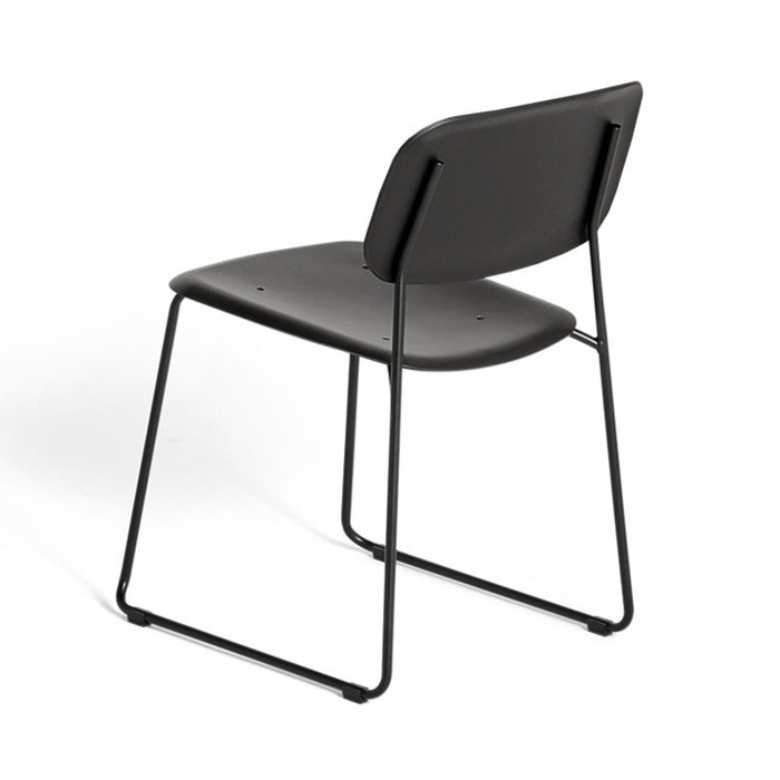 HAY Soft Edge55 chair  SLED - Black steel frame (plastic seat)
