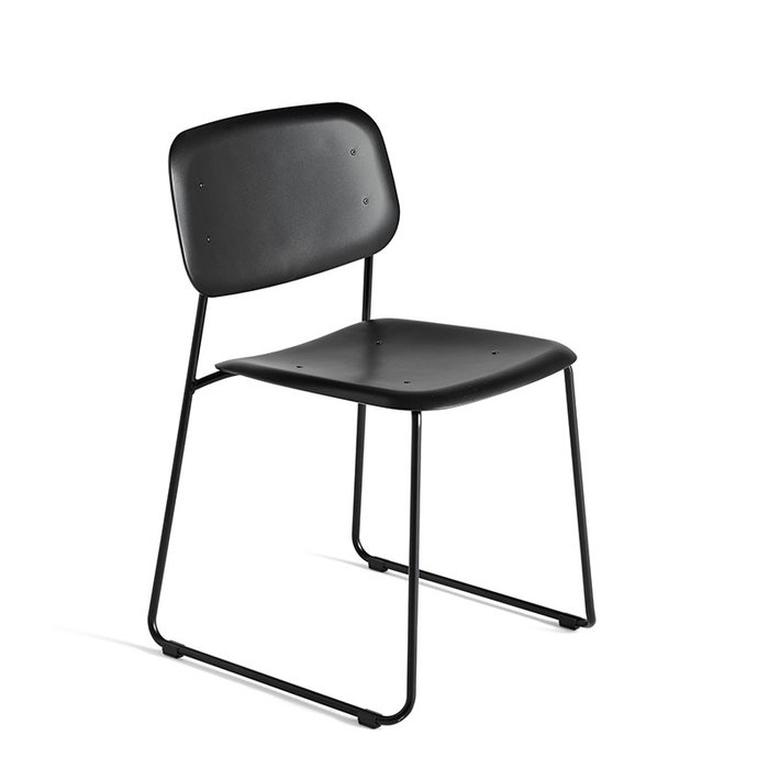HAY Soft Edge55 chair  SLED - Black steel frame (plastic seat)