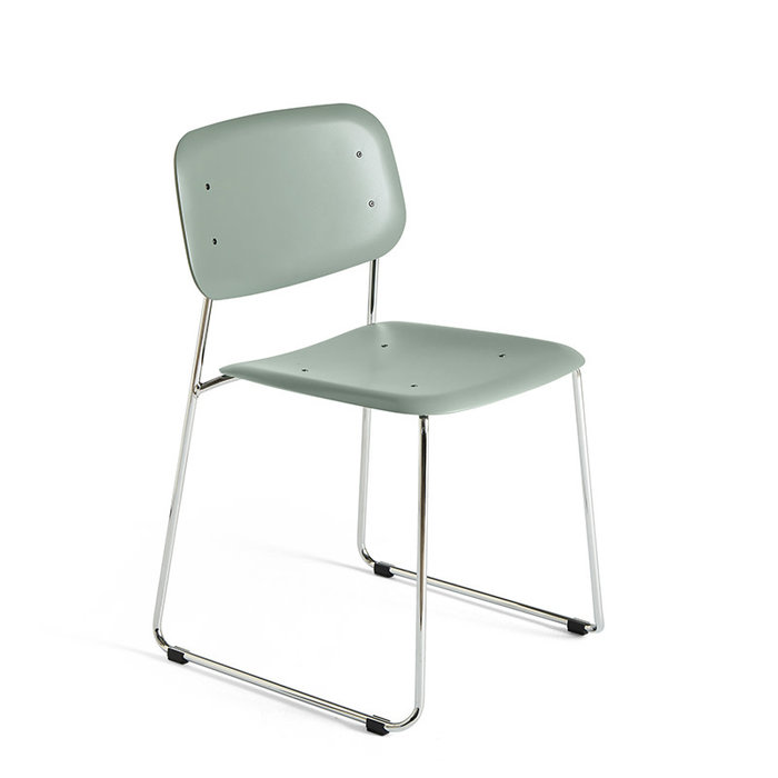HAY Soft Edge55 chair SLED - Chromed steel frame (plastic seat)