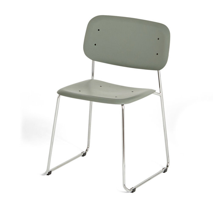 HAY Soft Edge55 chair SLED - Chromed steel frame (plastic seat)