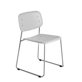 HAY Soft Edge55 chair SLED - Soft grey steel frame