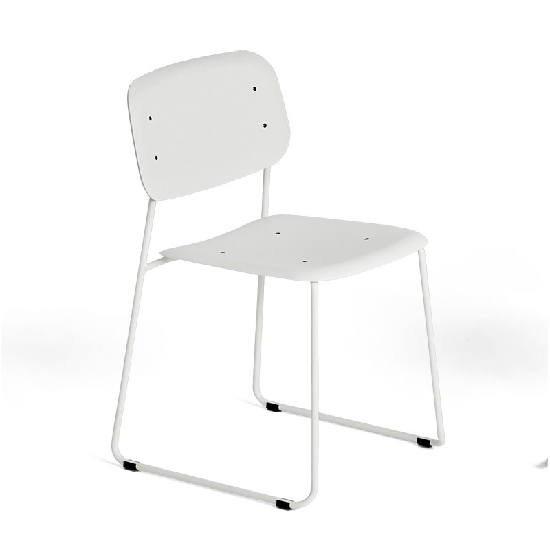 HAY Soft Edge55 chair SLED  - White steel frame (plastic seat)