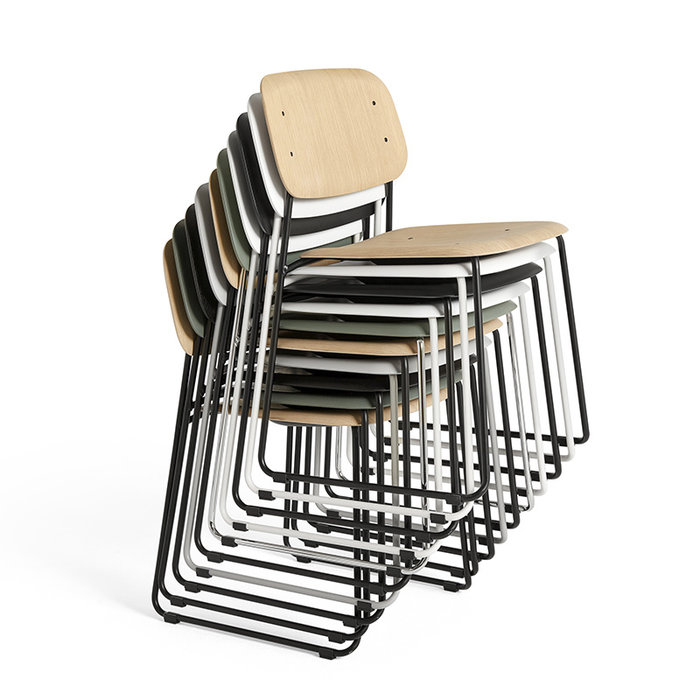 HAY Soft Edge55 chair SLED - Chromed steel frame (plastic seat)