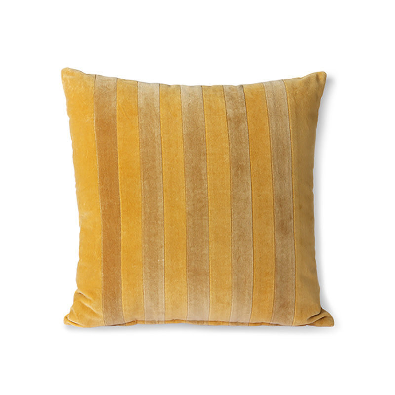 HKliving Kussen velvet gestreept (45x45 cm)