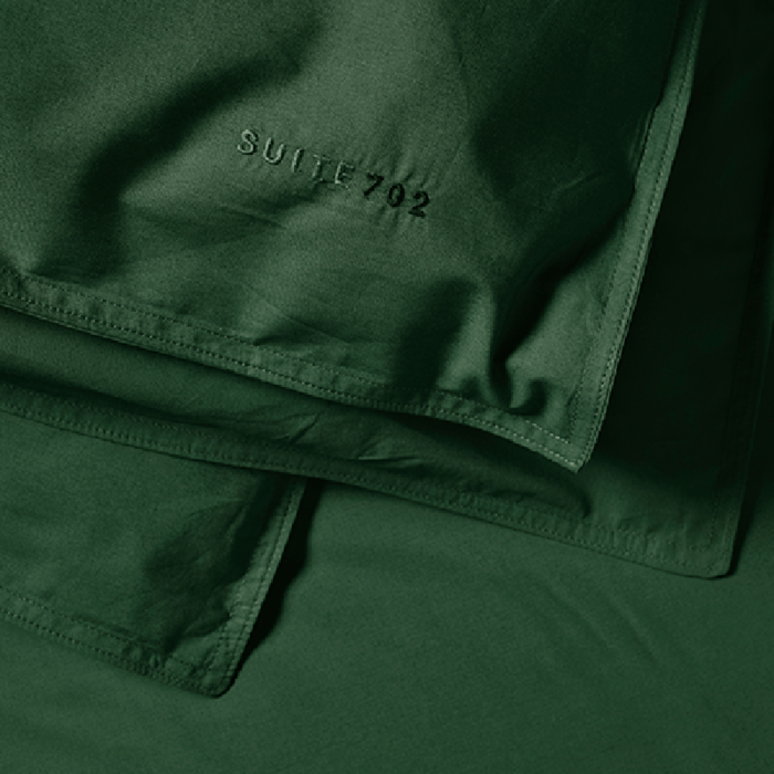 Suite702 Housse de couette percale vert forêt 240x220 cm