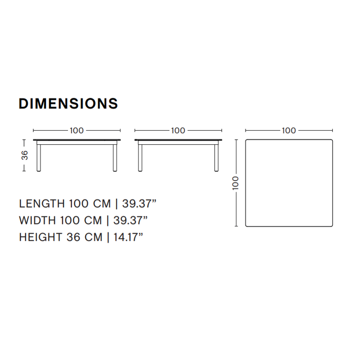 HAY Table basse - 100 x 100 cm - HAY