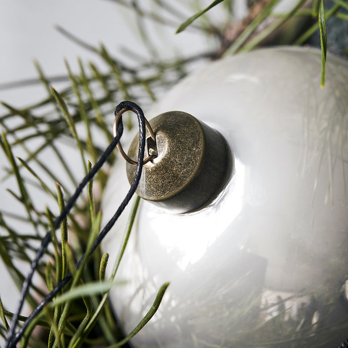 House Doctor Kerstbal Stripe Ø 8 cm - sand