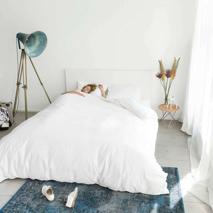 SNURK beddengoed Housse de couette FLANEL Uni Blanche 2p qualité hôtelière