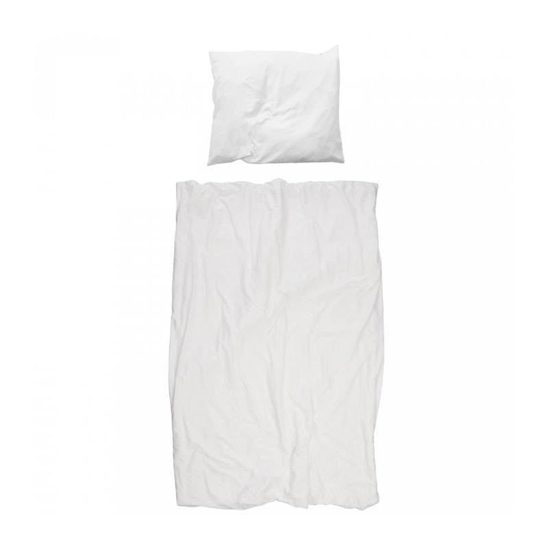 SNURK beddengoed Housse de couette FLANEL Uni Blanche 1p qualité hôtelière