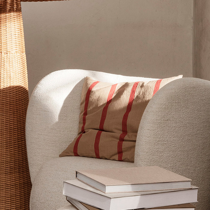 Fermliving Grand cushion - Camel/Red