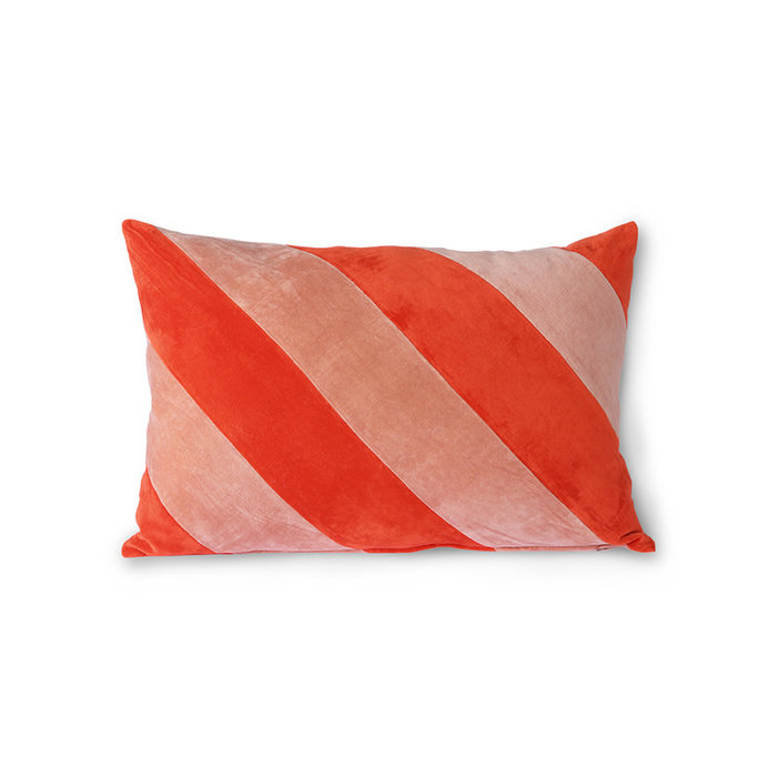 HKliving Velvet kussen gestreept ( 40x60 cm)
