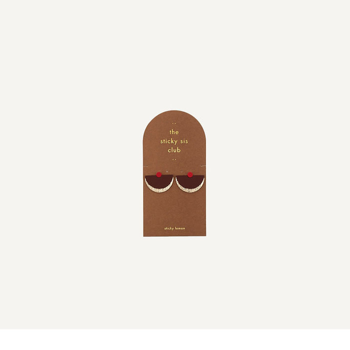 Sticky lemon Boucles d'oreilles Sunrise - Vin rouge + Coquelicot - The Sticky Sis Club