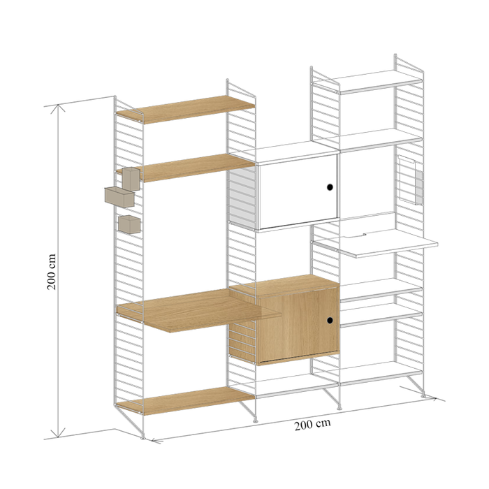 String Configuration murale 41 avec pupitre - String