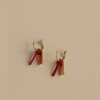 Sticky lemon Boucles d'oreilles Shades of sunset orange + coquelicot rouge