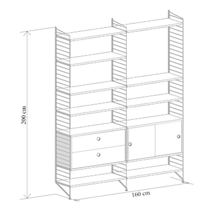 String Wandconfiguratie 53 - Woonkamer