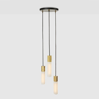 Tala LED Suspension Triple Basalte en Laiton
