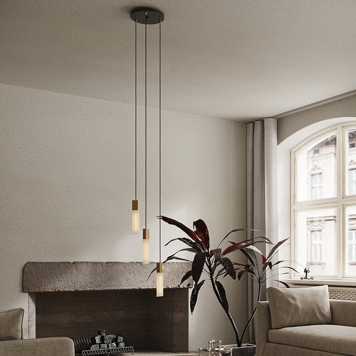 Tala LED Basalt Triple Pendant in Brass - Tala LED