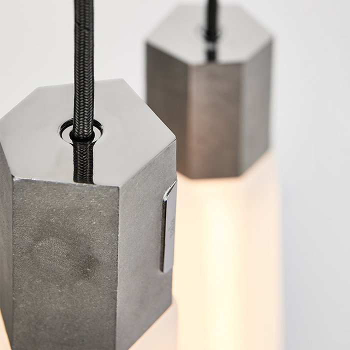 Tala LED Basalt Triple Pendant in stainless steel - Tala LED