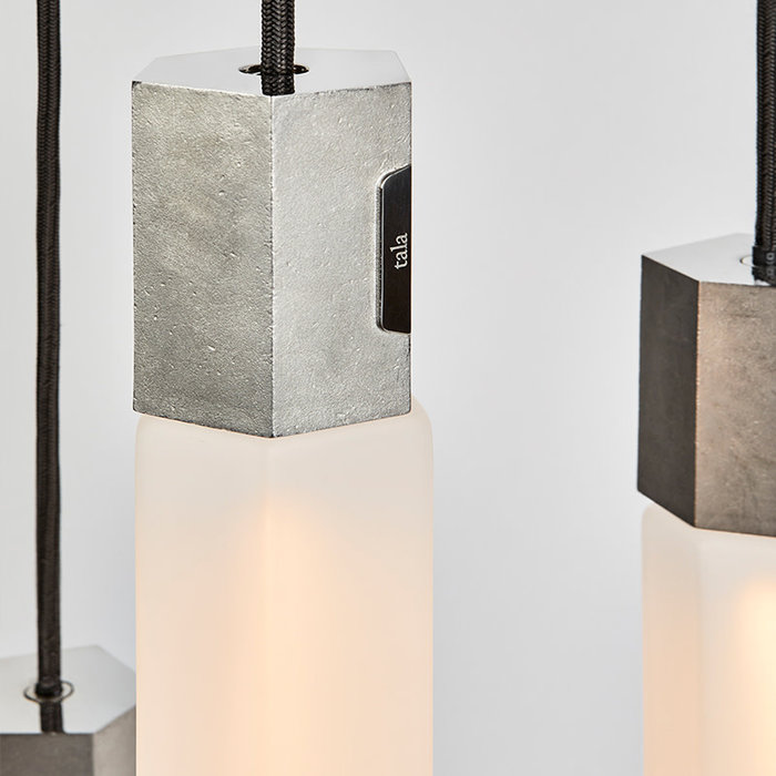 Tala LED Basalt Triple Pendant in stainless steel - Tala LED