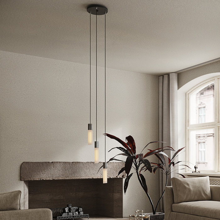 Tala LED Basalt Triple Pendant in stainless steel - Tala LED