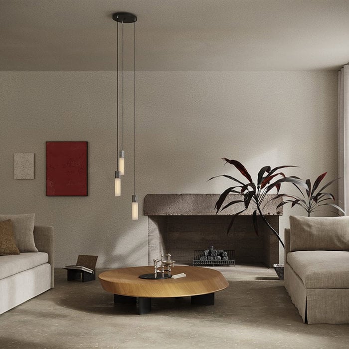 Tala LED Basalt Triple Pendant in stainless steel - Tala LED