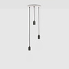 Tala LED Triple hanglamp graphite met wit plafondplaat