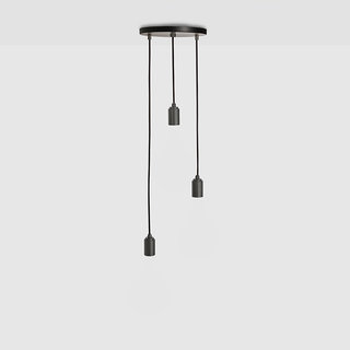 Tala LED Triple hanglamp graphite met zwart plafondplaat