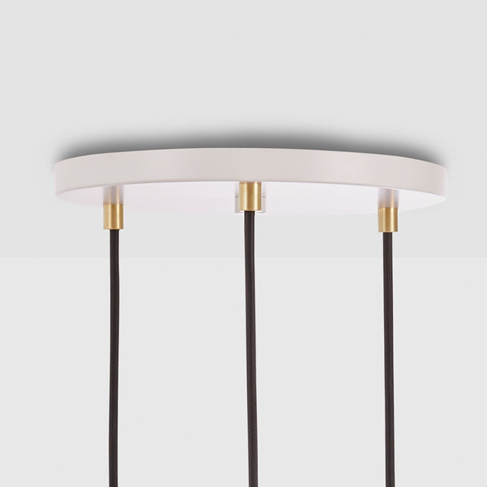 Tala LED Triple hanglamp messing met wit plafondplaat - Tala LED