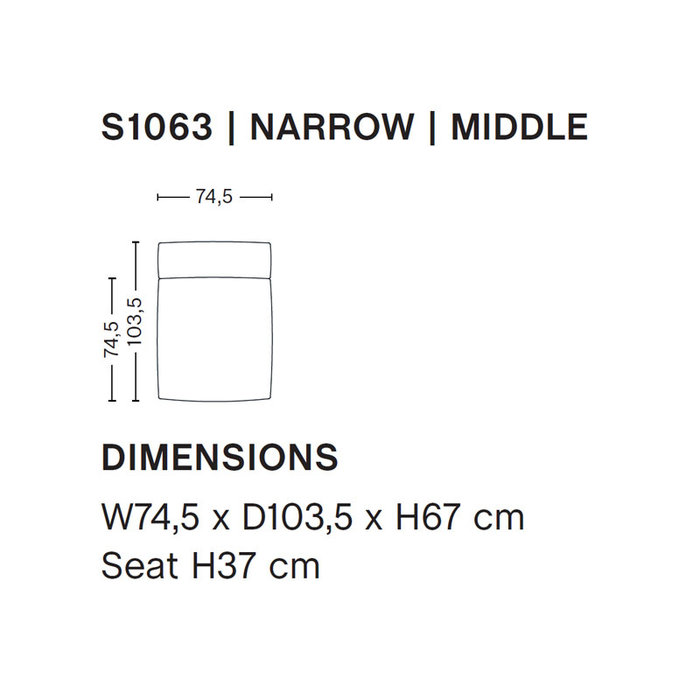 HAY Mags Soft Sofa - one-seater narrow - Mode 040 - HAY