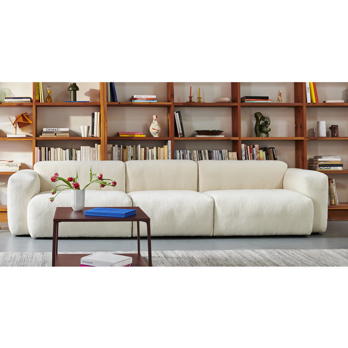 HAY Mags Soft Sofa Low armrest-  3 seater combination - Flamiber cream A5