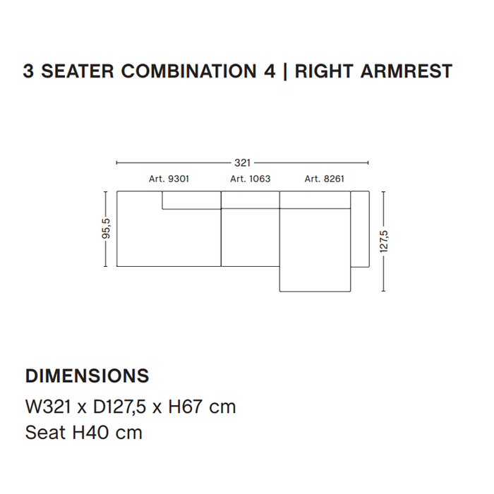 HAY Mags  Sofa- 3 seater - Bolgheri - HAY