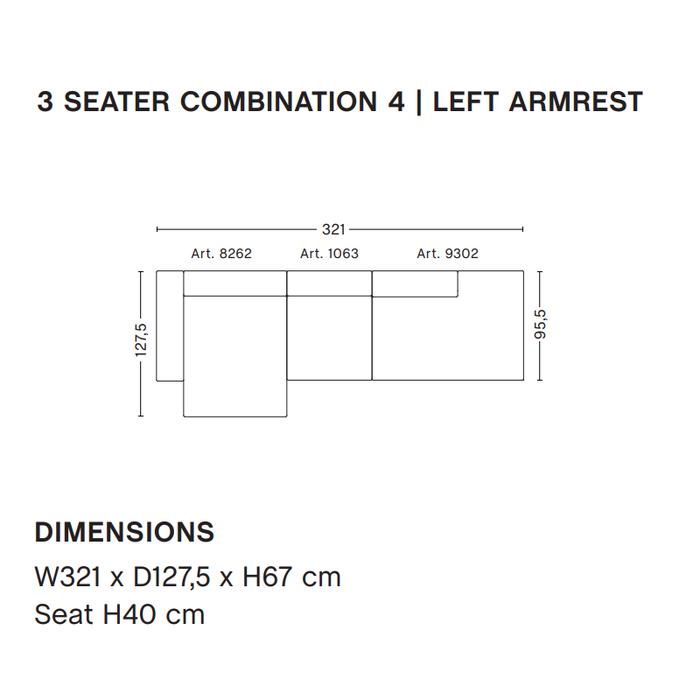 HAY Mags  Sofa- 3 seater - Bolgheri - HAY
