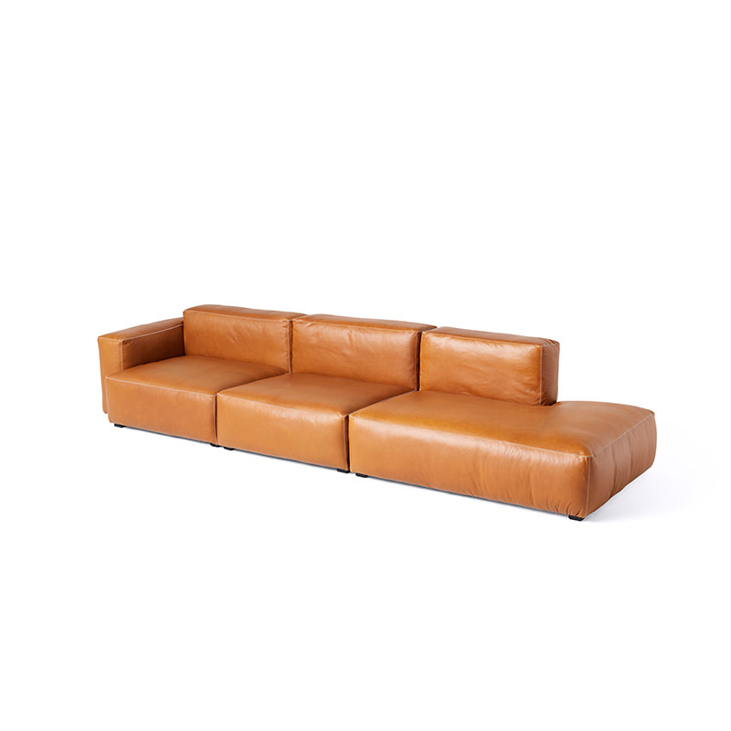HAY Mags Soft Sofa Low armrest - 3 seater comb. 4 - sense cognac