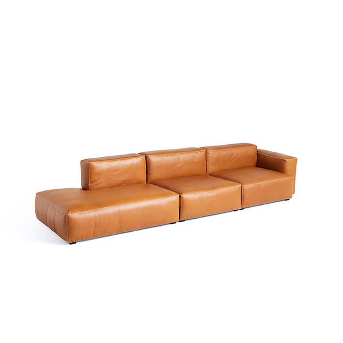HAY Mags Soft Sofa Low armrest - 3 seater comb. 4 - sense cognac